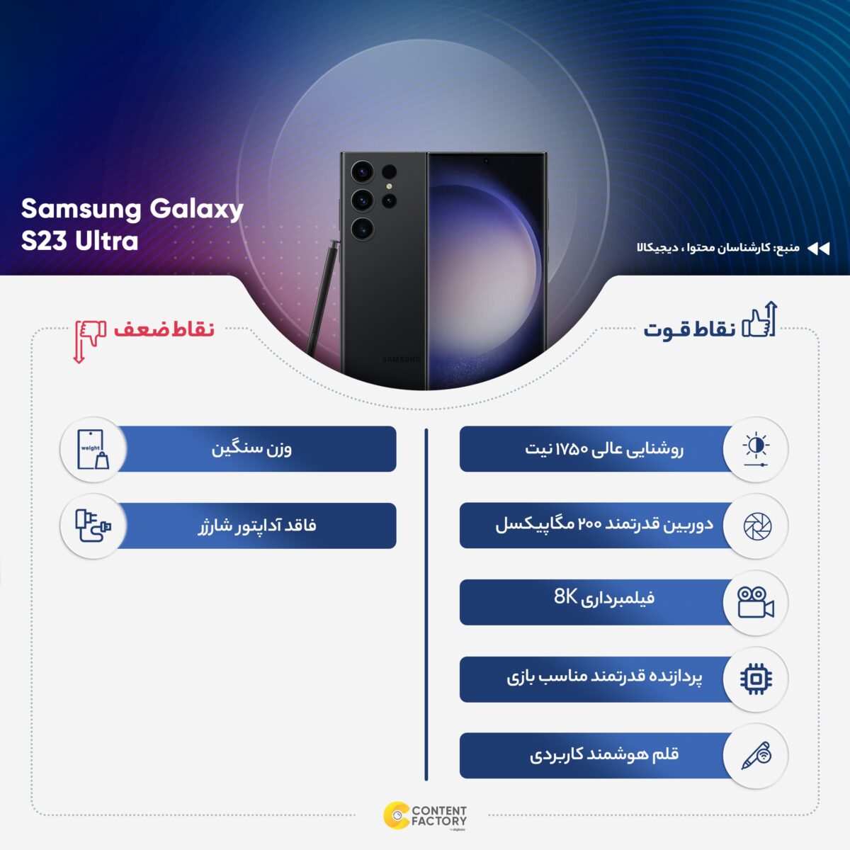 سامسونگ مدل Galaxy S23 Ultra دو سیم کارت حافظه 512 گیگ و رم 12 گیگ