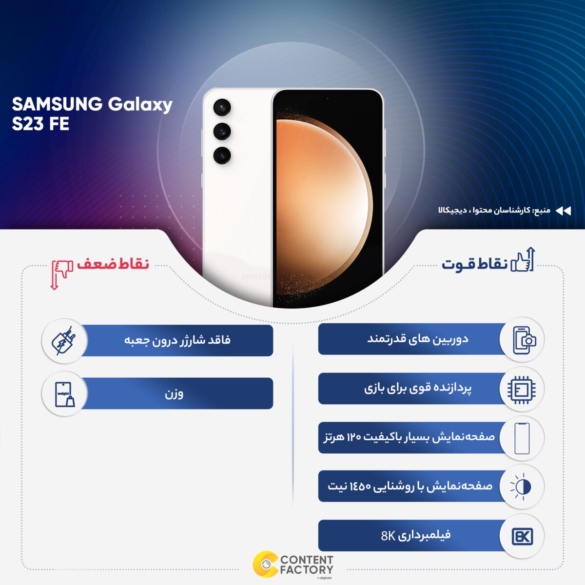 سامسونگ مدل Galaxy S23 FE دو سیم کارت حافظه 256 گیگ و رم 8 گیگ - ویتنام