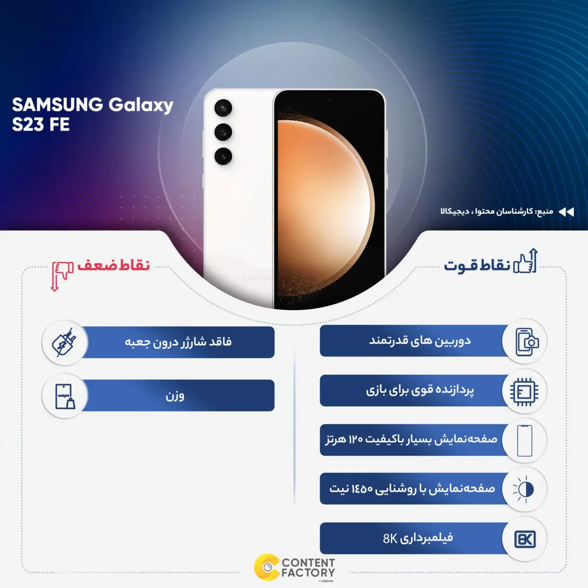 سامسونگ مدل Galaxy S23 FE دو سیم کارت حافظه 128 گیگ و رم 8 گیگ